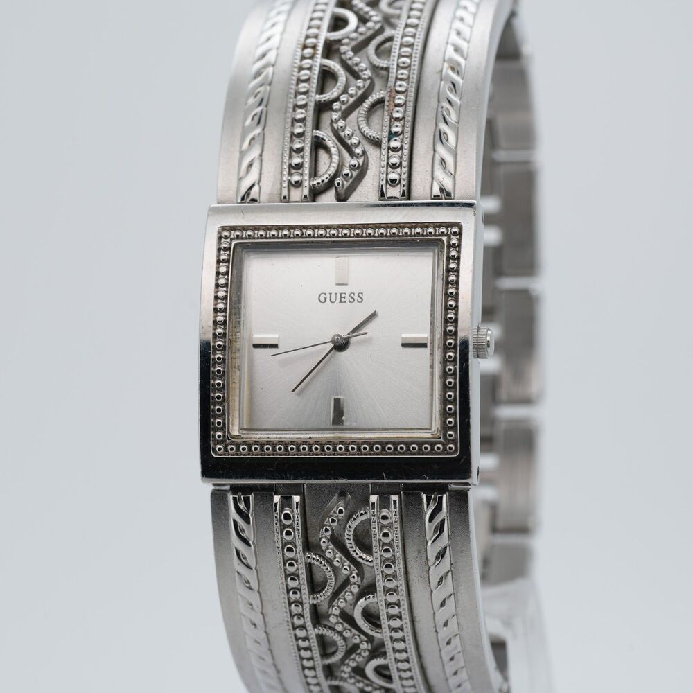Guess W11096L1 Women’s Silver Tone Bracelet Watch - 26mm Case - Adjustable Fit